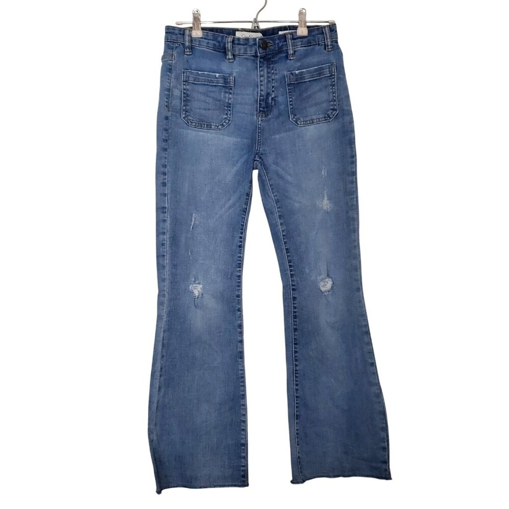 Jessica Simpson Jeans Tween Girl's Size 16 Bootcut Cute Square Pockets on Front